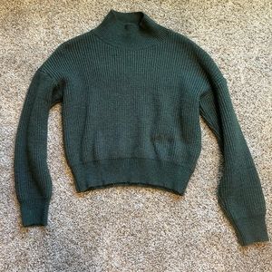 Green Cropped Sweater
